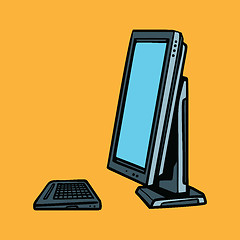 Image showing computer monitor and keyboard