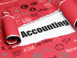Image showing Banking concept: black text Accounting under the piece of  torn paper