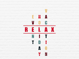 Image showing Holiday concept: Relax in Crossword Puzzle