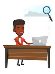 Image showing Cloud computing technology vector illustration.