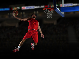 Image showing basketball player in action