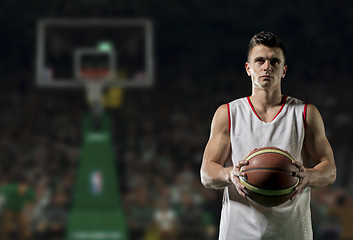 Image showing Basketball player portrait