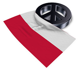 Image showing peace symbol and flag of poland - 3d rendering