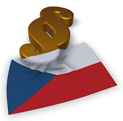 Image showing paragraph symbol and flag of the Czech Republic - 3d rendering