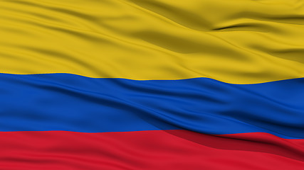 Image showing Closeup Colombia Flag