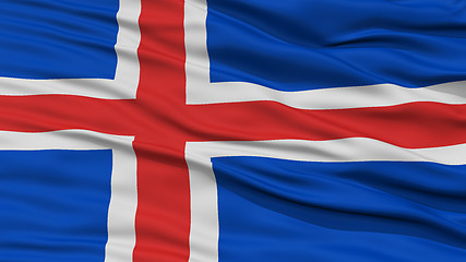 Image showing Closeup Iceland Flag