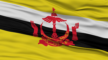 Image showing Closeup Bandar Seri Begawan City Flag, Brunei