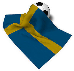 Image showing soccerball and flag of sweden - 3d rendering