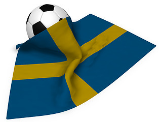 Image showing soccerball and flag of sweden - 3d rendering