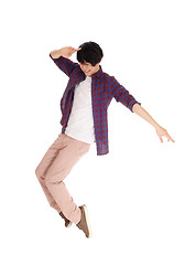 Image showing Asian man dancing on his toes.