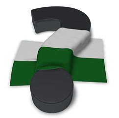 Image showing question mark and flag of saxony - 3d illustration