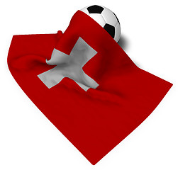 Image showing soccerball and flag of switzerland - 3d rendering