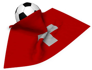 Image showing soccerball and flag of switzerland - 3d rendering