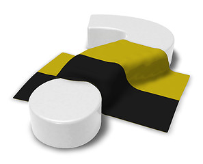 Image showing question mark and flag of saxony-anhalt - 3d illustration