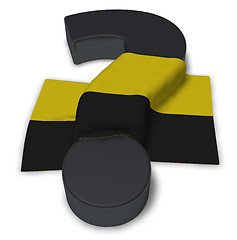 Image showing question mark and flag of saxony-anhalt - 3d illustration