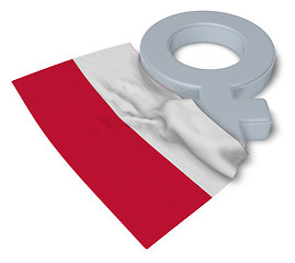 Image showing symbol for feminine and flag of poland - 3d rendering