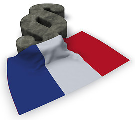 Image showing paragraph symbol and flag of france - 3d rendering