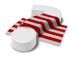 Image showing question mark and flag of bremen - 3d illustration