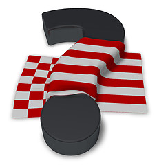 Image showing question mark and flag of bremen - 3d illustration