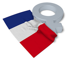 Image showing symbol for feminine and flag of france - 3d rendering