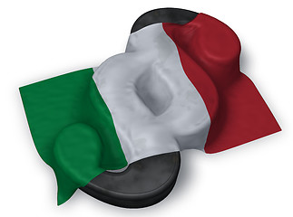 Image showing paragraph symbol and flag of italy - 3d rendering