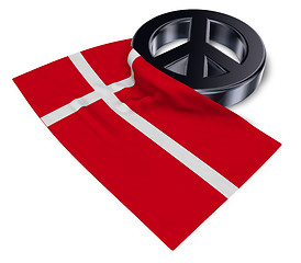 Image showing peace symbol and flag of denmark - 3d rendering