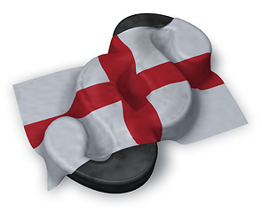 Image showing paragraph symbol and flag of england - 3d rendering