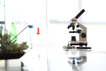 Image showing Analytical laboratory. Microscope