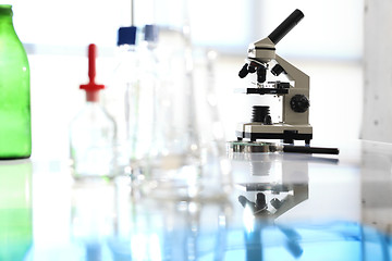 Image showing Analytical laboratory. Microscope