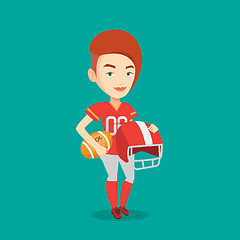 Image showing Rugby player vector illustration.