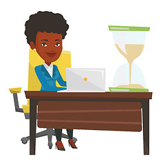 Image showing Business woman working in office.