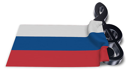 Image showing clef and russian flag - 3d rendering