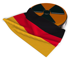 Image showing nuclear symbol and flag of germany on white background - 3d illustration