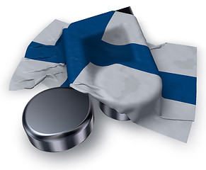 Image showing music note symbol and flag of finland - 3d rendering