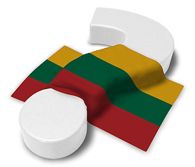 Image showing question mark and flag of Lithuania - 3d illustration