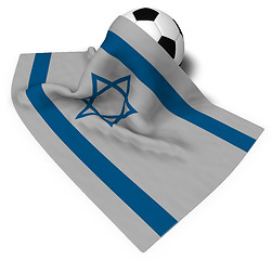 Image showing soccer ball and flag of israel - 3d rendering