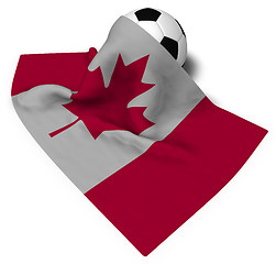 Image showing soccer ball and flag of canada - 3d rendering