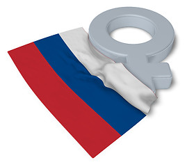 Image showing female symbol and flag of russia - 3d rendering