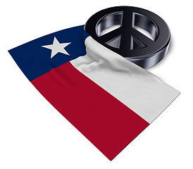 Image showing peace symbol and flag of texas - 3d rendering