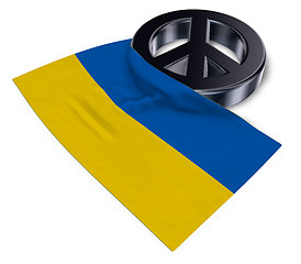 Image showing peace symbol and flag of ukraine - 3d rendering