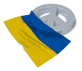 Image showing peace symbol and flag of ukraine - 3d rendering