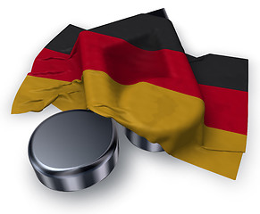 Image showing music note symbol and german flag - 3d rendering