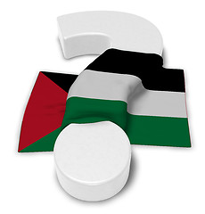 Image showing question mark and flag of palestine - 3d illustration