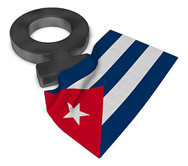 Image showing female symbol and flag of cuba - 3d rendering