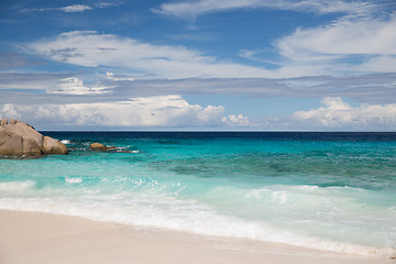 Image showing island beach in indian ocean on seychelles