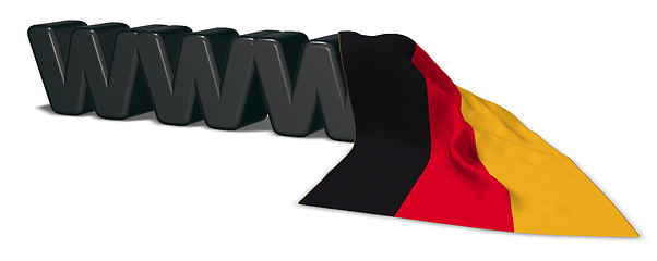 Image showing the letters www and german flag -3d rendering