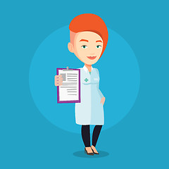 Image showing Doctor with clipboard vector illustration.