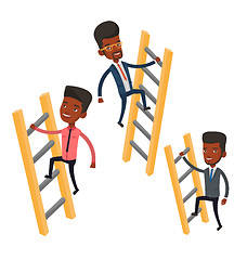 Image showing Business people climbing to success.