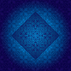 Image showing floral fancy repeat blue