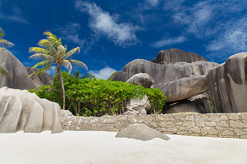 Image showing island beach in indian ocean on seychelles